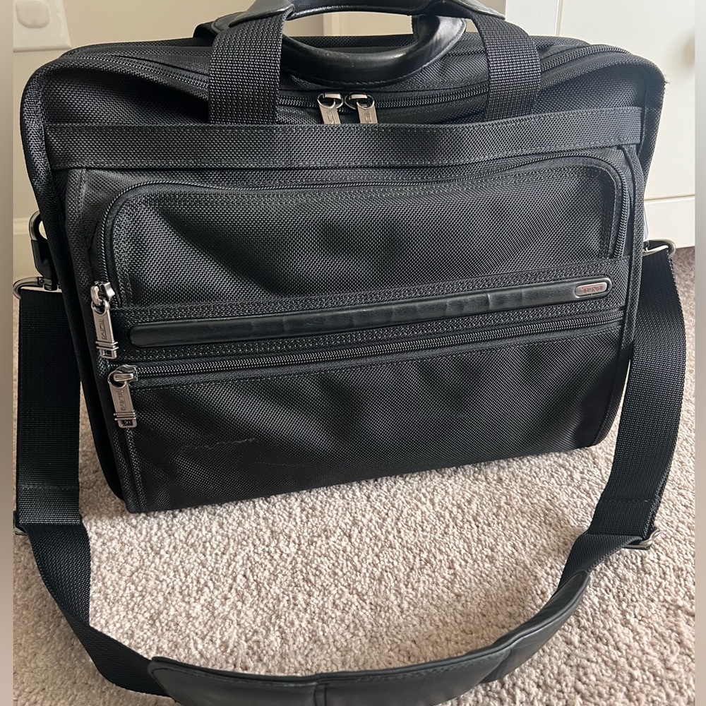 Tumi black briefcase/laptop bag